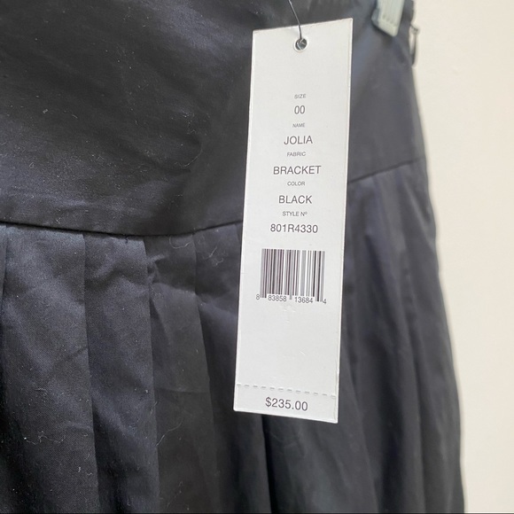 NEW Theory Julia Black Pleated Skirt - Picture 3 of 4